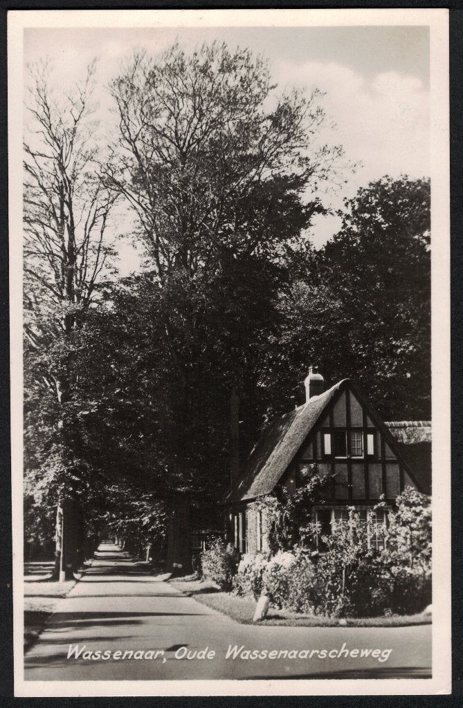 Wassenaar, Oude Wassenaarscheweg. 1949., Ophalen of Verzenden, 1940 tot 1960, Gelopen, Zuid-Holland