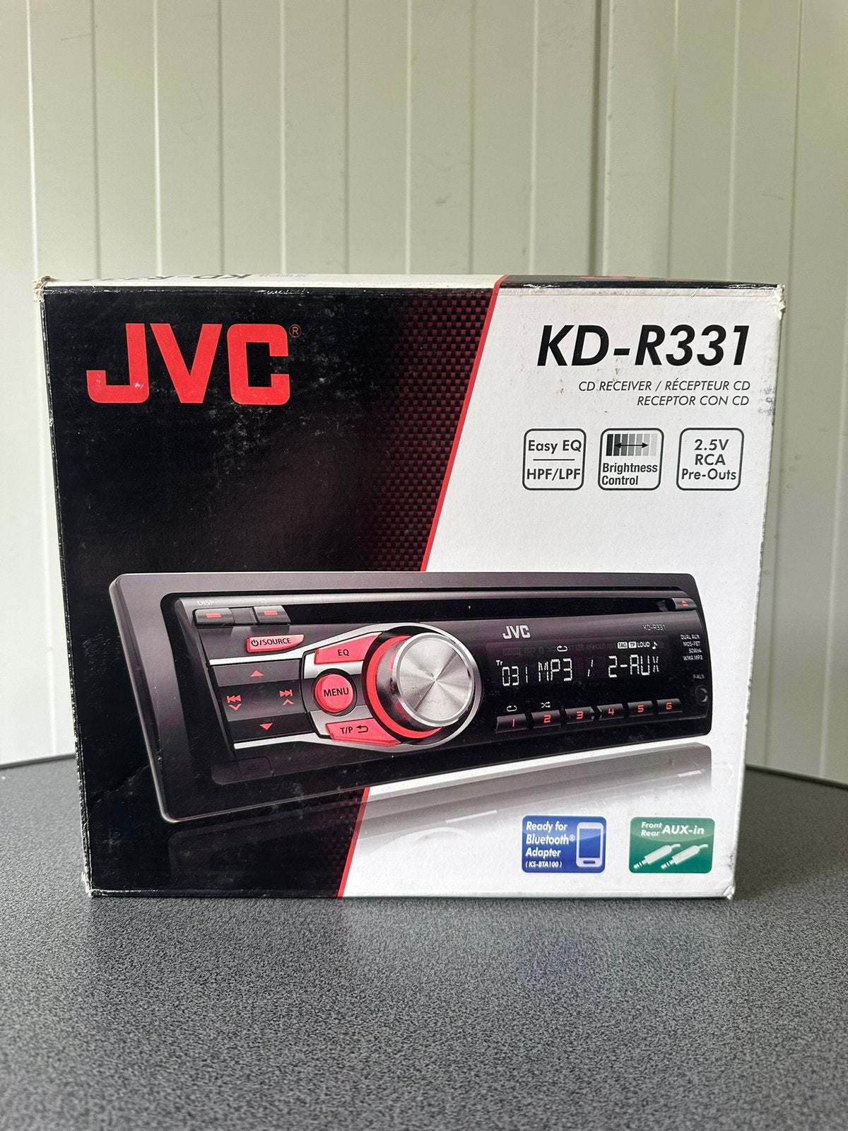 JVC 1-DIN CD ReceiverKD-R331 auto radio, Auto diversen, Autoradio's, Ophalen of Verzenden