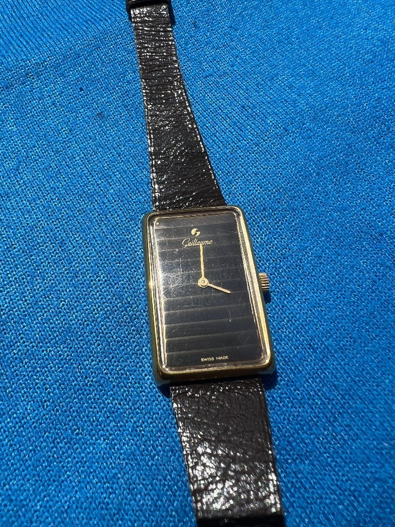 Vintage Guillaume dameshorloge – Swiss Made, vergulde kast, Overige merken, Overige materialen, Polshorloge, Ophalen of Verzenden