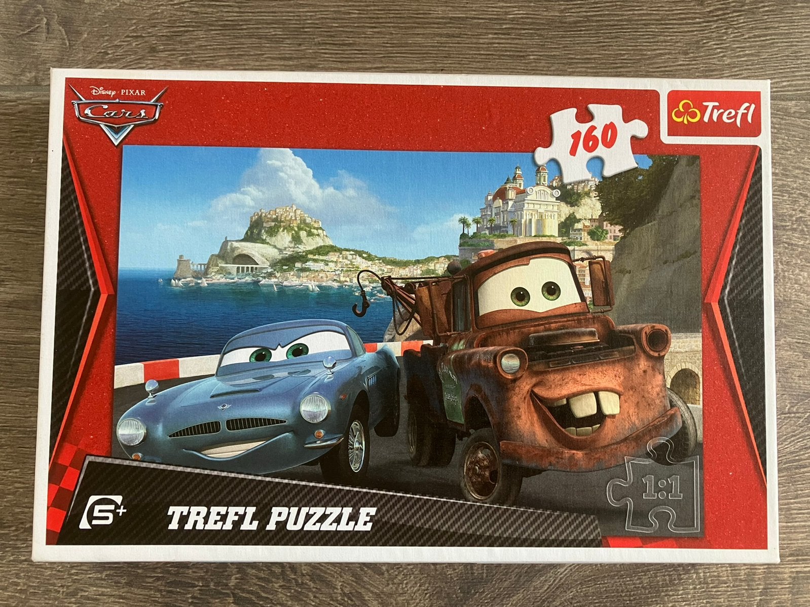 Cars puzzel 5+ trefl 160 stuks zgan, Ophalen of Verzenden, Meer dan 50 stukjes, Zo goed als nieuw, 4 tot 6 jaar