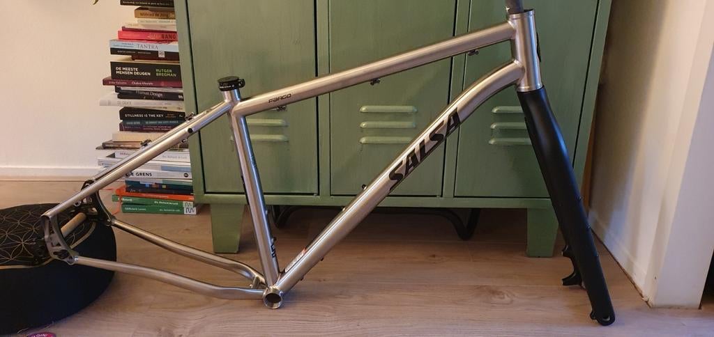 Salsa Fargo titanium frame Medium met extra SID SL voorvork, Frame, Gebruikt, Titanium, Ophalen of Verzenden