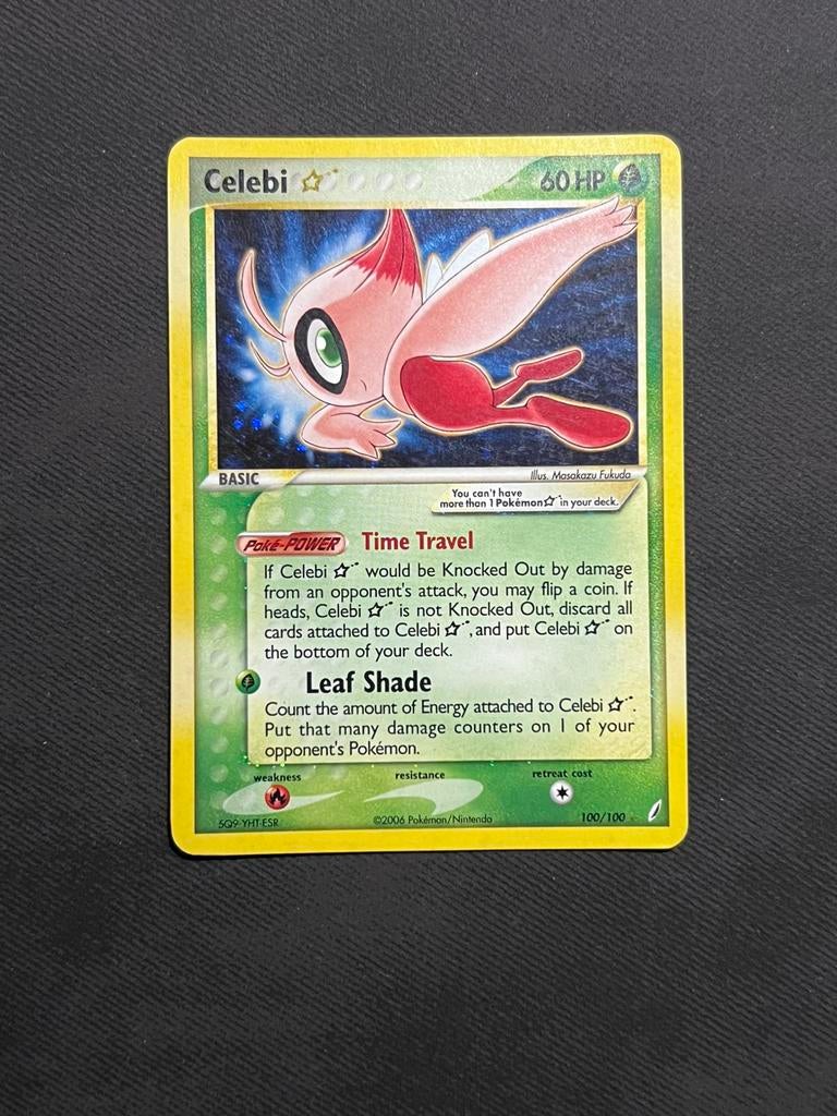 Pokemon kaart - Celebi Gold Star 100/100, Ophalen of Verzenden, Zo goed als nieuw