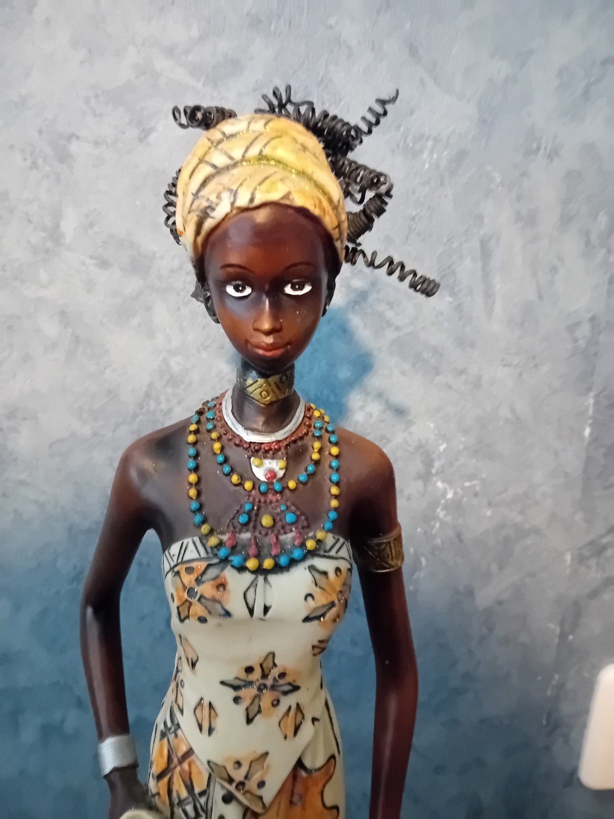 Mooie Afrikaanse Vrouw Beeld - 56 cm hoog, Beeld, Vrouw, 50 - 100 cm, Ophalen of Verzenden