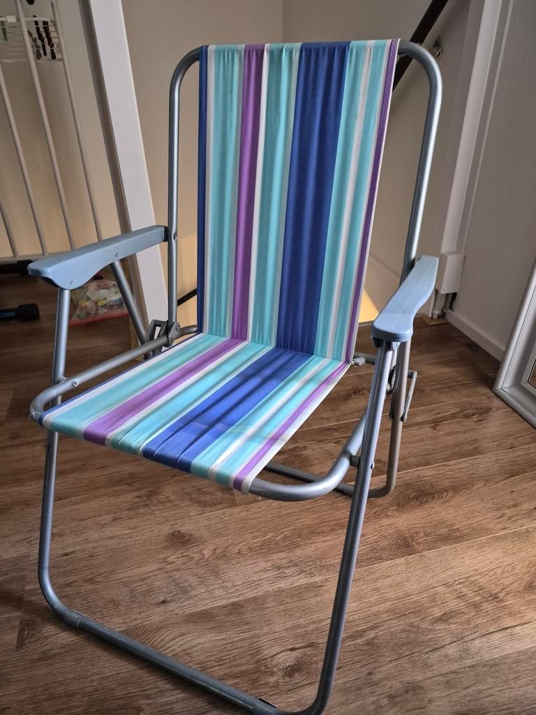 4 stuks strandstoelen/campingstoelen, weinig gebruikt, Caravans en Kamperen, Ophalen, Zo goed als nieuw