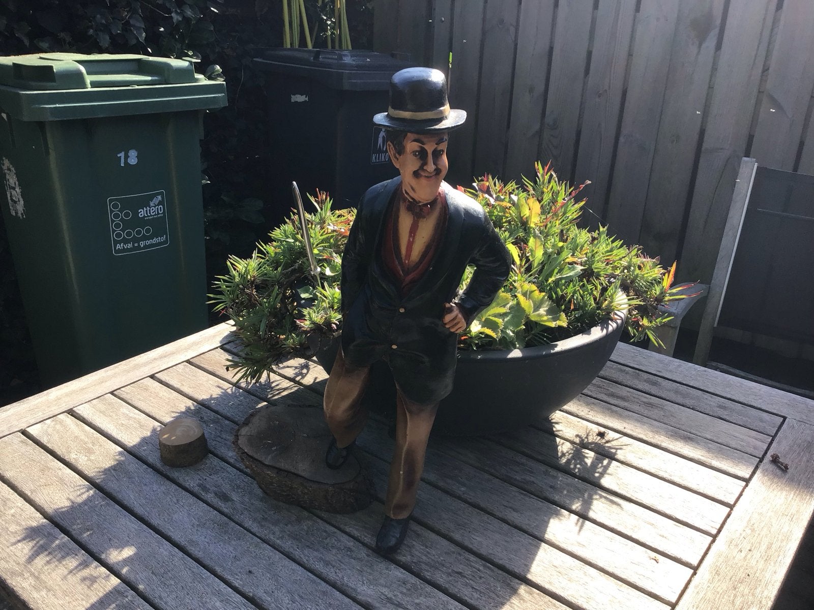 Parastone beeld van Stan Laurel - ca. 40cm hoog, Ophalen of Verzenden, Handgemaakt, 20 - 50 cm, Beeld