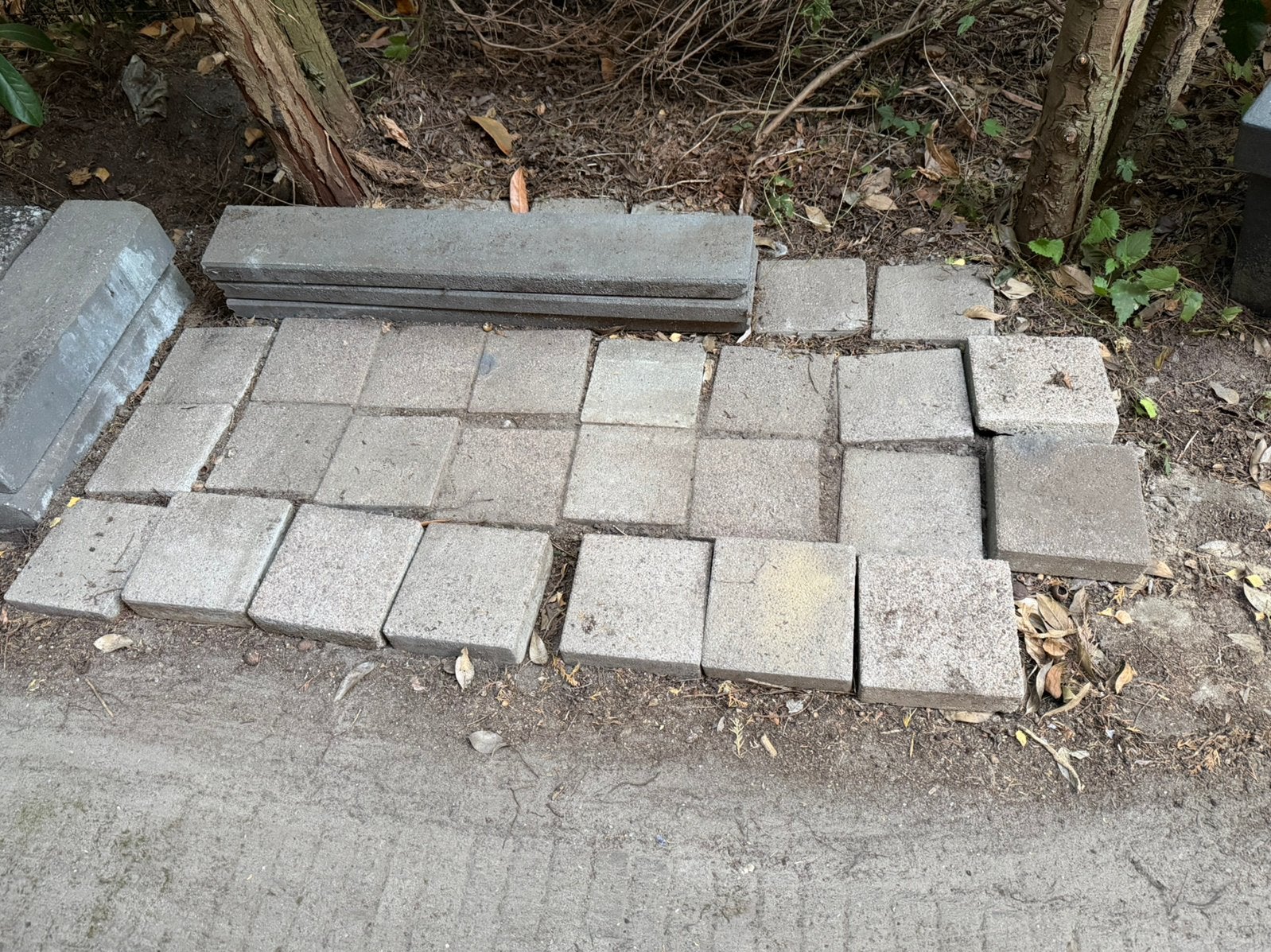 Stenen bestrating 20x20 (28stuks), Ophalen, Zo goed als nieuw, Beton, Terrastegels