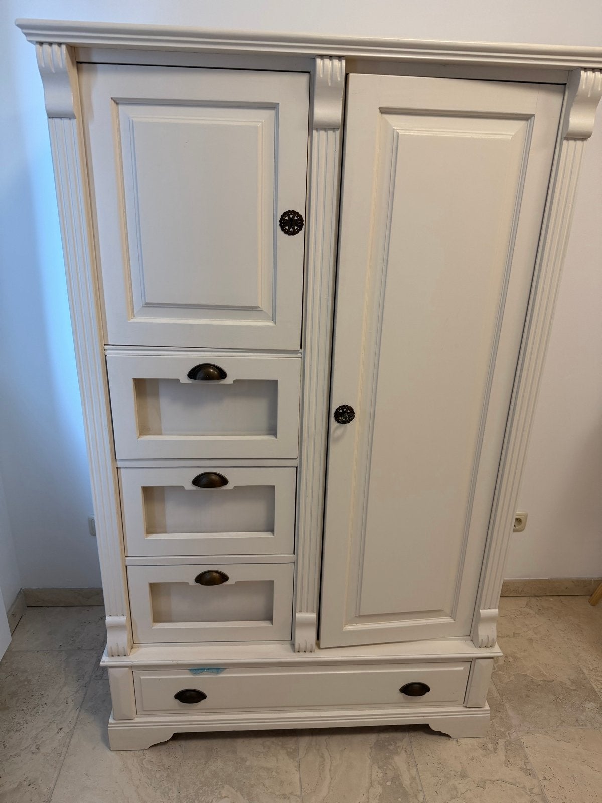 Complete vintage babykamer: Commode, kast en ledikant, Ophalen, Gebruikt, 50 tot 70 cm, 100 cm of meer