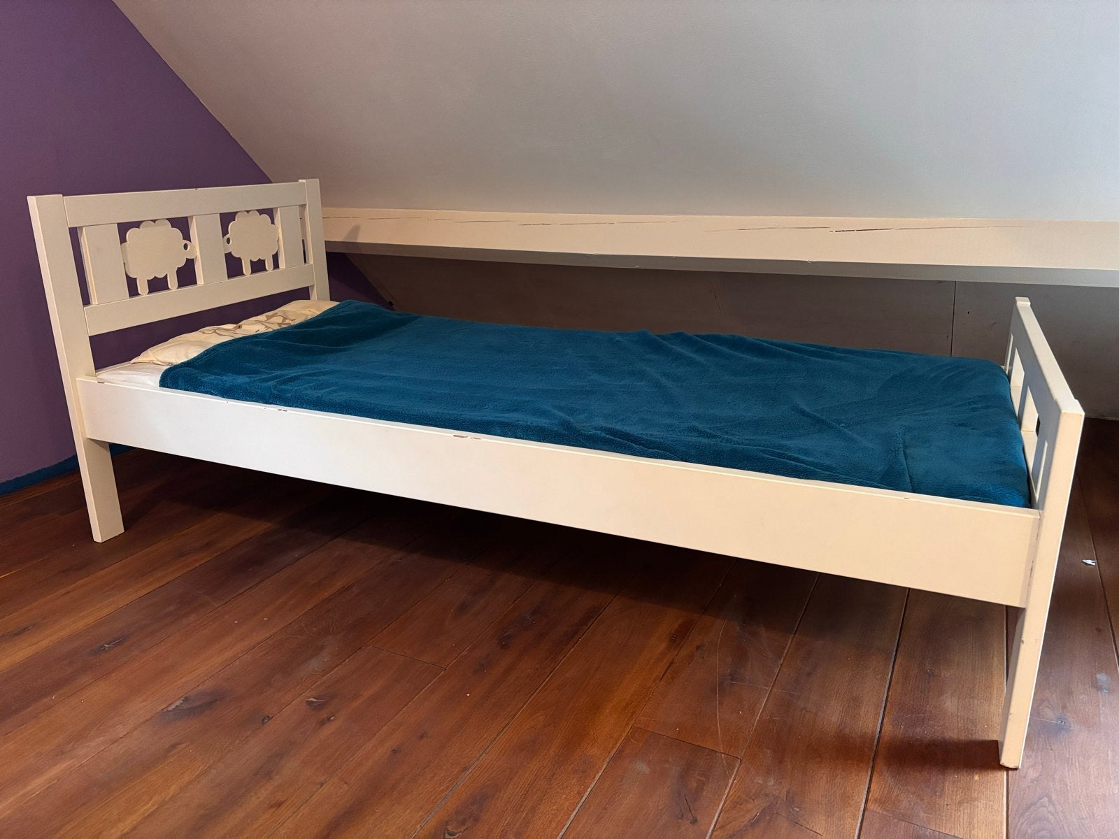 IKEA Kritter peuterbed met matras en valbescherming, Gebruikt, 70 tot 85 cm, 160 tot 180 cm, Ophalen