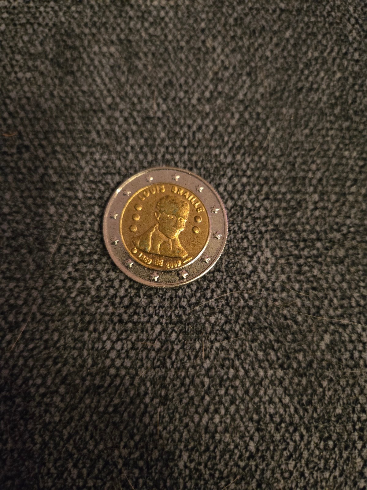 2 Euro Herdenkingsmunt Louis Braille 2009, Postzegels en Munten, Munten | Europa | Euromunten, Losse munt, 2 euro, Frankrijk, Ophalen of Verzenden