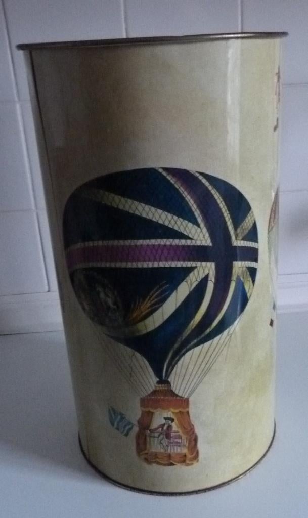 Jaren 70 vintage prullenbak met luchtballon luchtballonnen, Antiek en Kunst, Ophalen of Verzenden