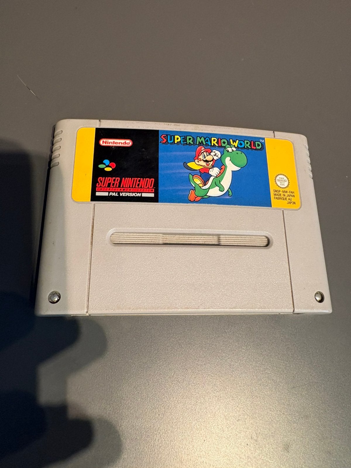 Super Mario World SNES PAL, spel, game Nintendo Cartridge, Spelcomputers en Games, Games | Nintendo Super NES, 1 speler, Verzenden