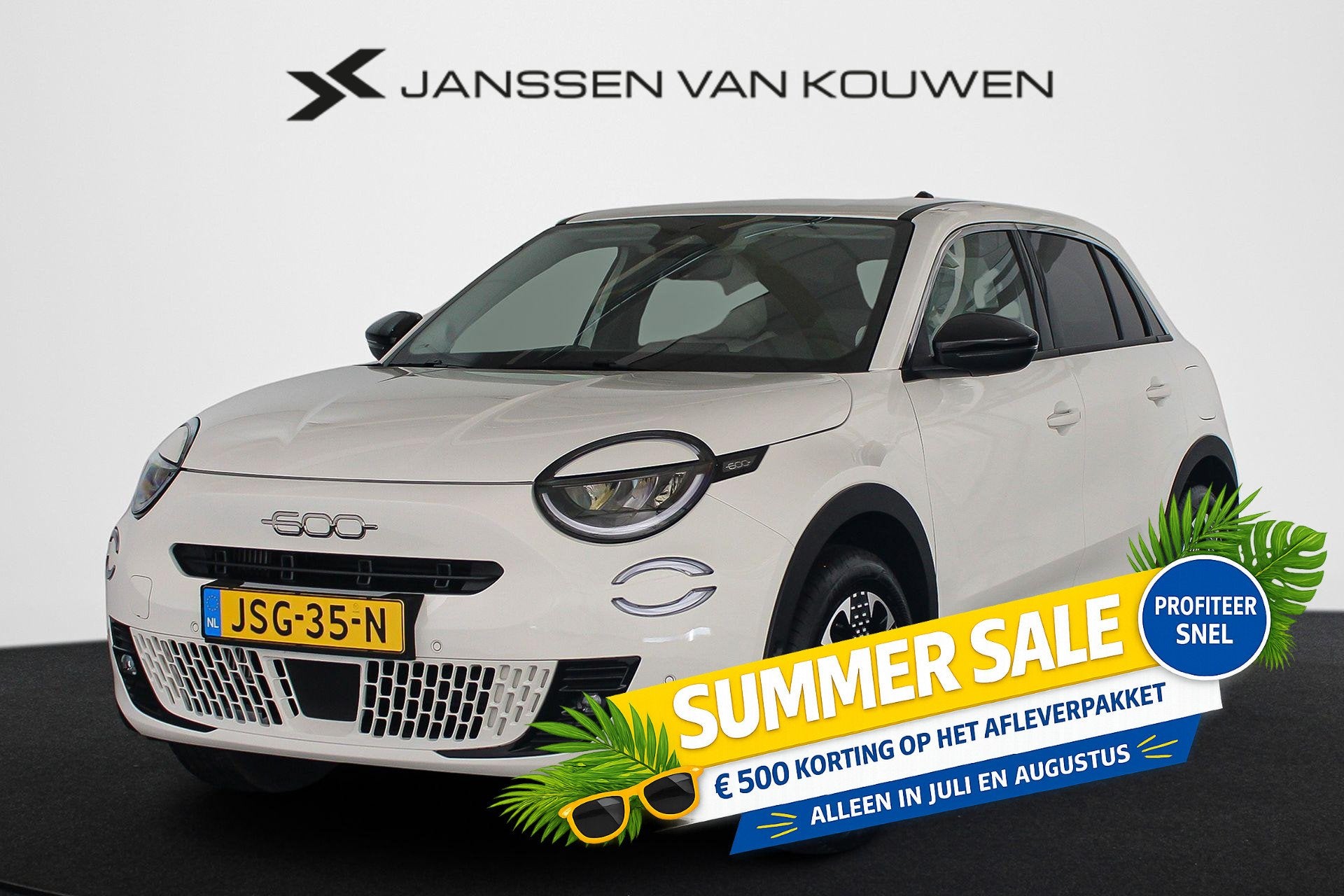 Fiat 600 1.2 Hybrid La Prima Leder Massage Stoelverwarming K, Auto's, Fiat, 145 pk, Gebruikt, Euro 6, 1199 cc