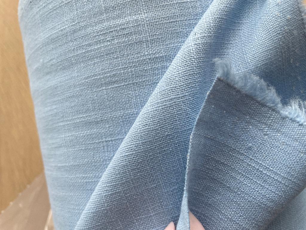 100% Ramie - natuurlijke stof - 40 meter - Licht Blauw, Overige materialen, Blauw, 120 cm of meer, Ophalen of Verzenden