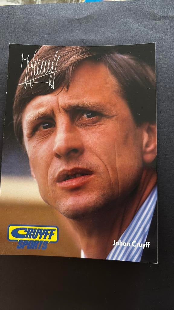 JOHAN CRUIJFF/CRUYFF Originele kaart jaren 80, Verzenden, Zo goed als nieuw, Ajax, Spelerskaart