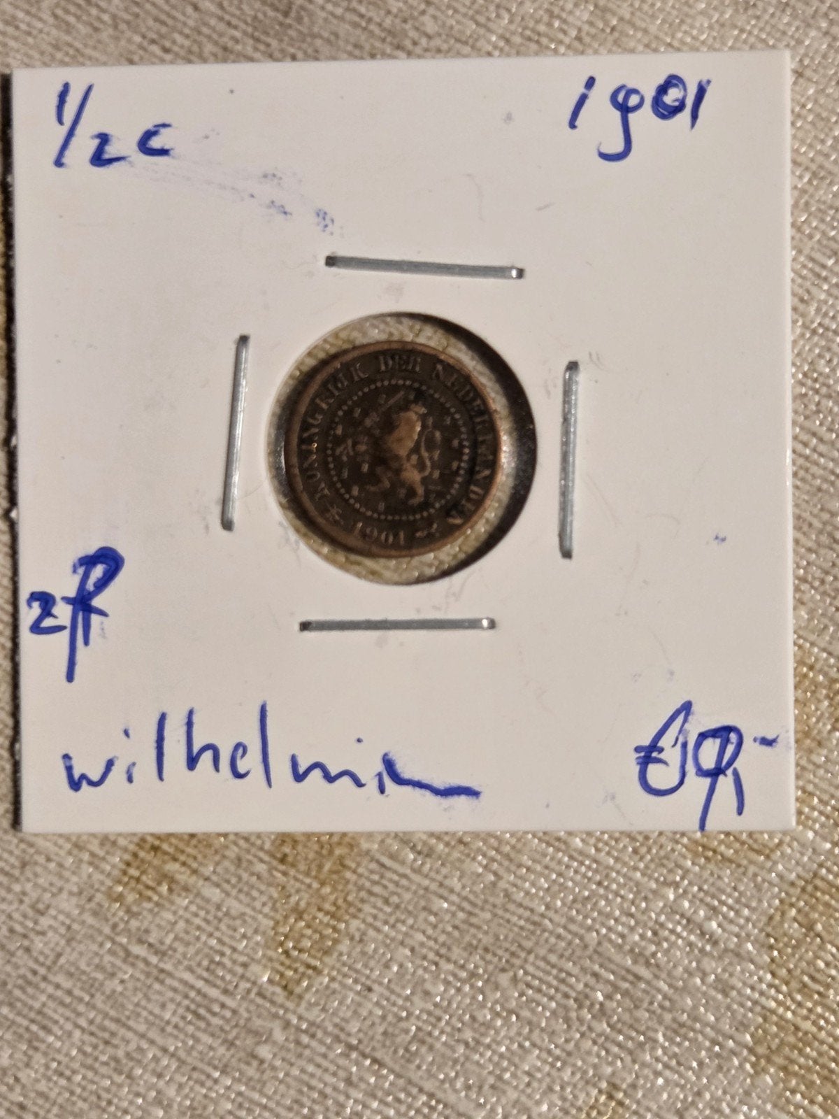 Nederland 1/2 Cent 1901 Koningin Wilhelmina, Postzegels en Munten, Ophalen of Verzenden, Koningin Wilhelmina, Overige waardes