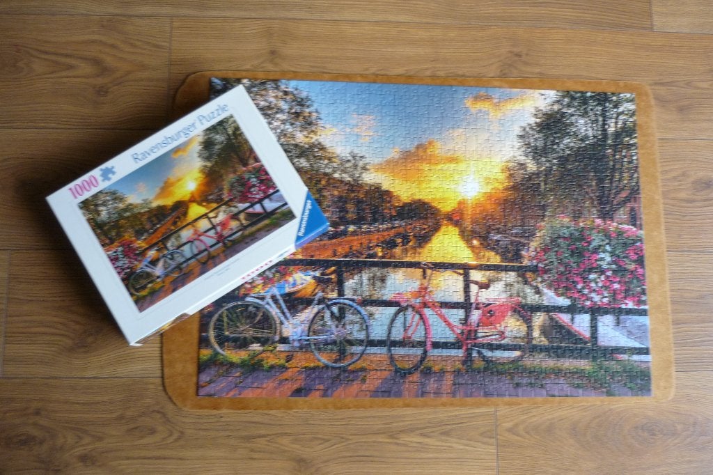 Ravensburger '' BICYCLES IN AMSTERDAM '' 1000 st., Ophalen, 500 t/m 1500 stukjes, Zo goed als nieuw, Legpuzzel