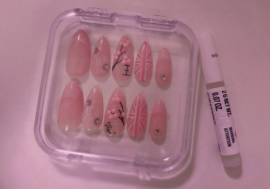 Plaknagels - press on nails, Verzenden, Nieuw, Roze, Handen en Nagels
