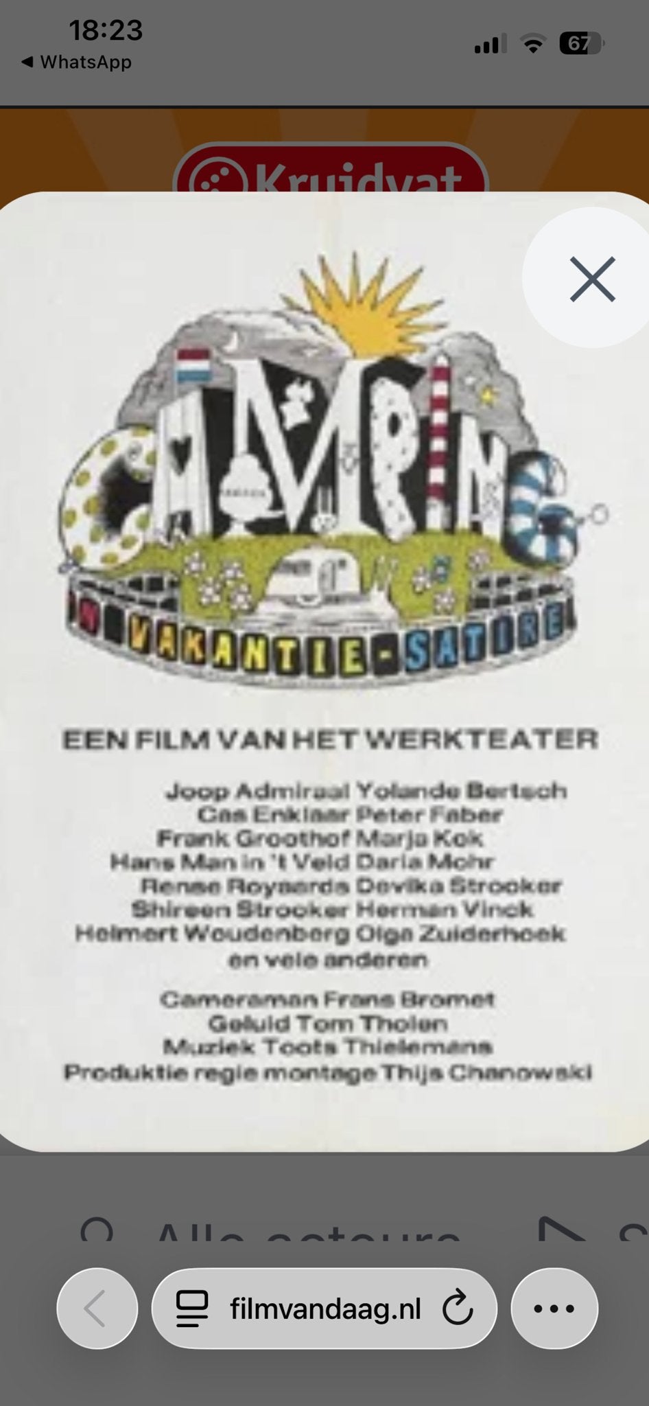 GEZOCHT DVD FILM “DE CAMPING” uit 1978, Alle leeftijden, Ophalen of Verzenden, Gebruikt, Nederlands