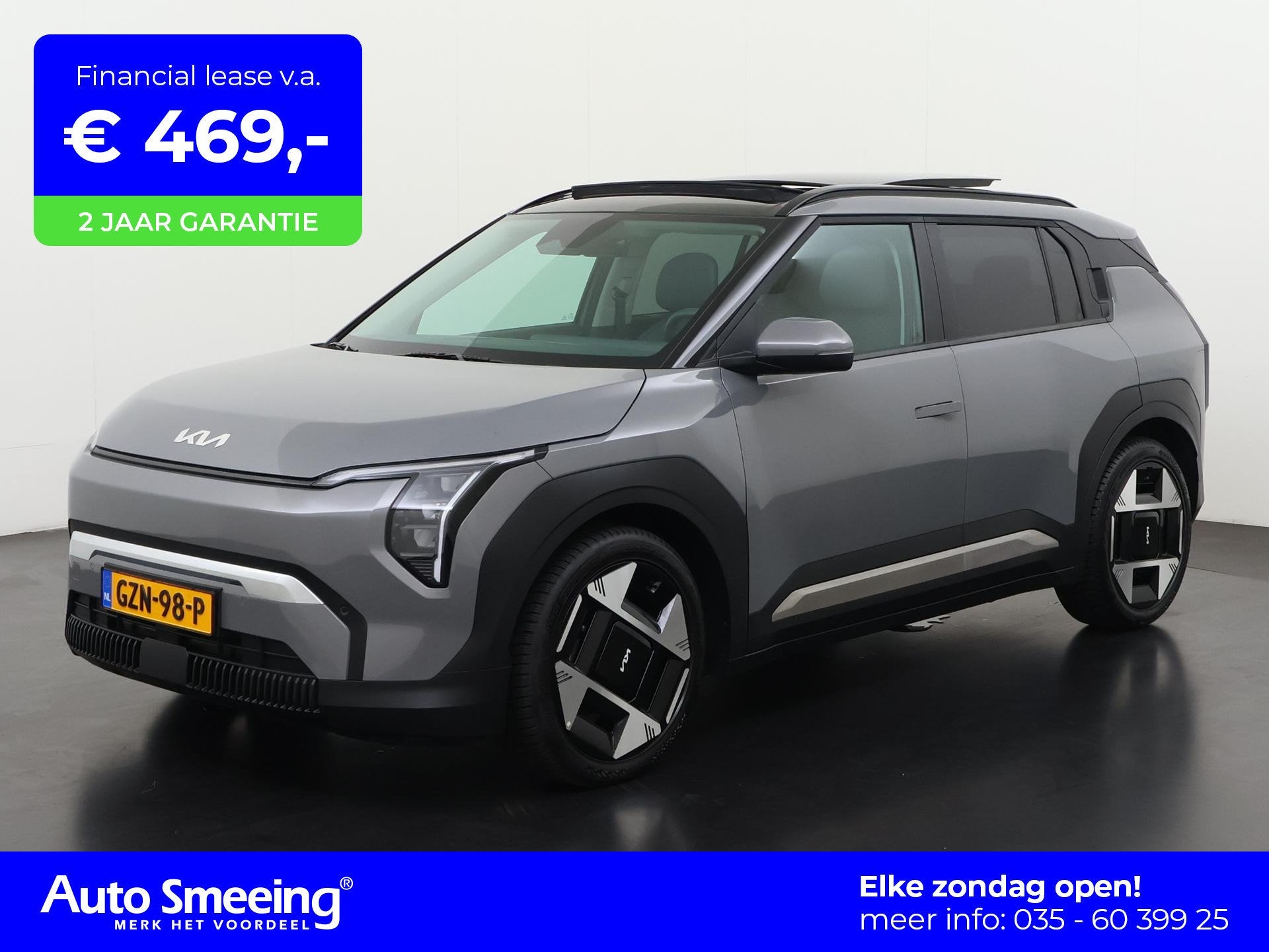 Kia EV3 Plus Advanced 58.3 kWh | SOH 100% | Schuifdak | Zond, 100 %, 1700 kg, 204 pk, SUV of Terreinwagen