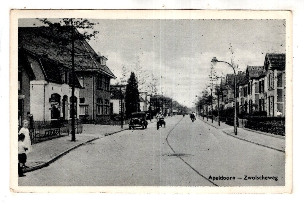 Apeldoorn Zwolscheweg oude auto, Verzenden, Gelopen, Gelderland