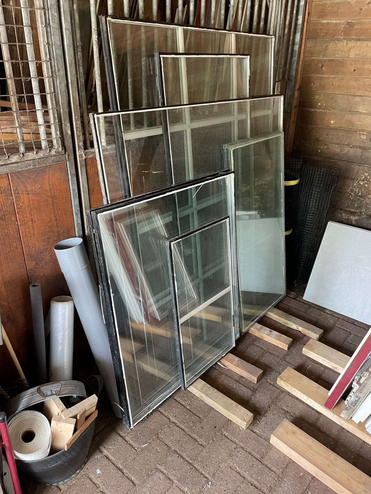 Ruiten ramen dubbel glas verschillende afmetingen, Doe-het-zelf en Verbouw, Glas en Ramen, Gevelraam of Ruit, Minder dan 80 cm