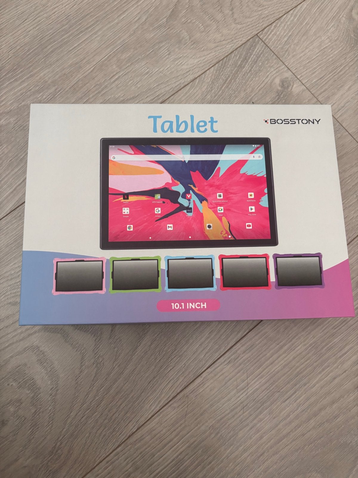 Bosstony Kids Tablet 10 inch - Scherm beschadigd, Computers en Software, Android Tablets, Gebruikt, T16, 128 GB, Wi-Fi