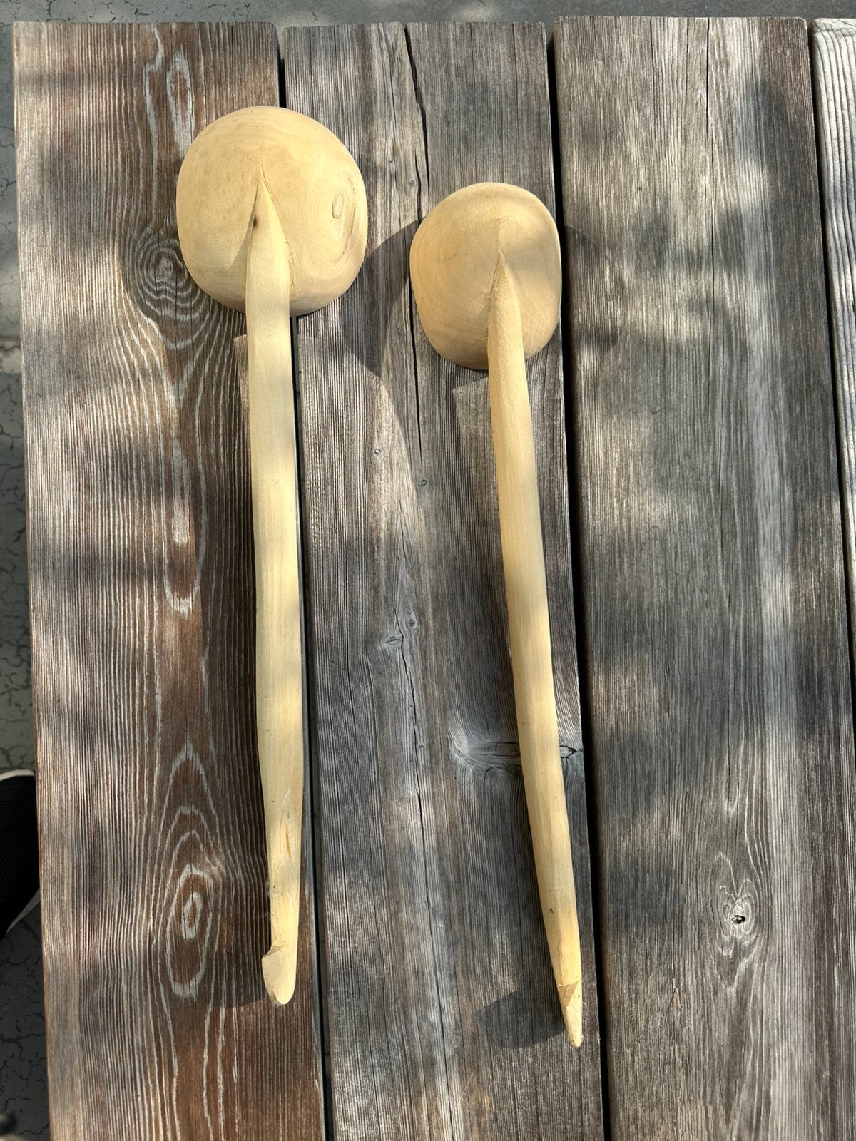 Unieke set handgemaakte houten pollepels, Ophalen of Verzenden, Nieuw, Hout, Bestekset