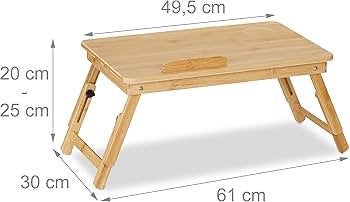 Verstelbare Houten Laptoptafel - Ideaal voor Thuiswerken, Computers en Software, Laptoptafels, Ophalen, Zo goed als nieuw, In hoogte verstelbaar