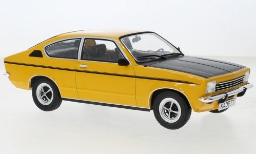 Opel Kadett C Coupe SR 1975 Donkergeel/Zwart - MCG 1:18