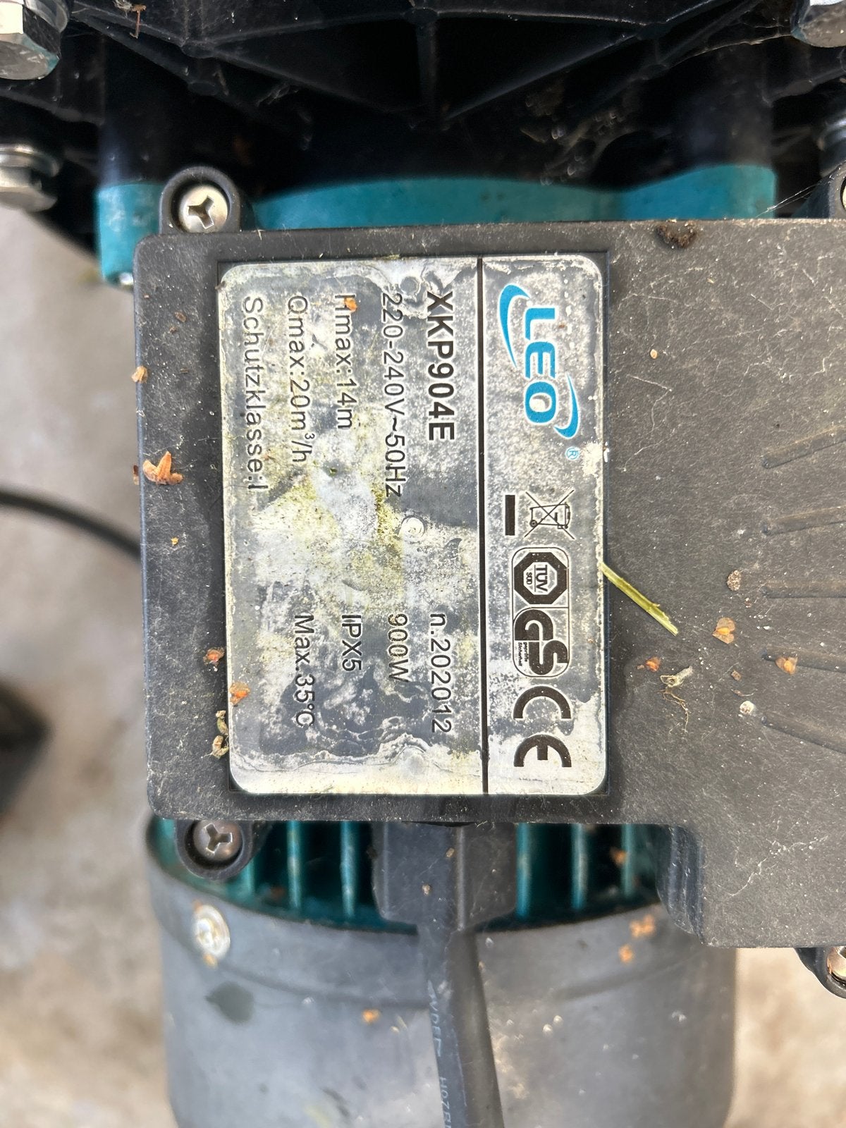 LEO XK P904E Waterpomp 900W -waterpomp, Ophalen, Gebruikt, Elektrisch, Overige typen