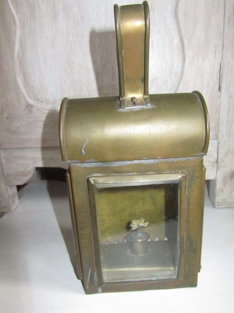 Vintage messing lantaarntje, Ophalen of Verzenden