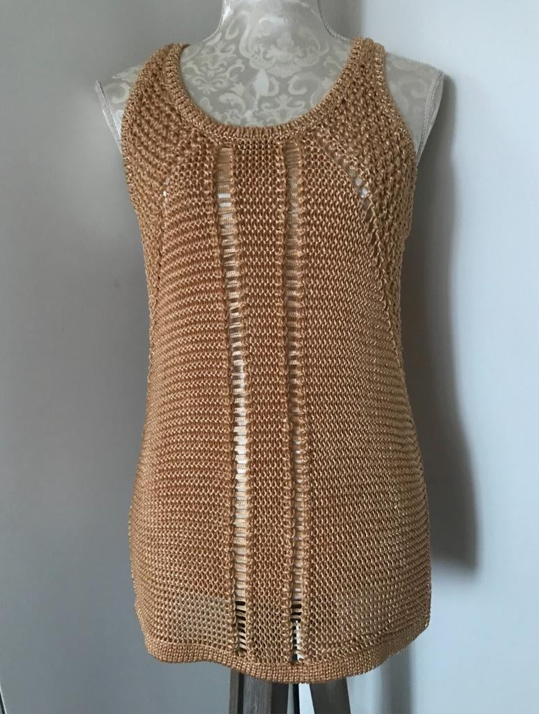 Geel-Gouden Tanktop, H&M, Geel, Ophalen of Verzenden, Zo goed als nieuw