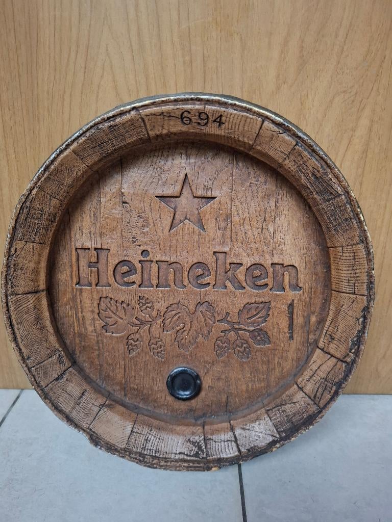 Reclamebord Heineken tondeksel, Ophalen of Verzenden, Nieuw, Reclamebord, Plaat of Schild, Heineken