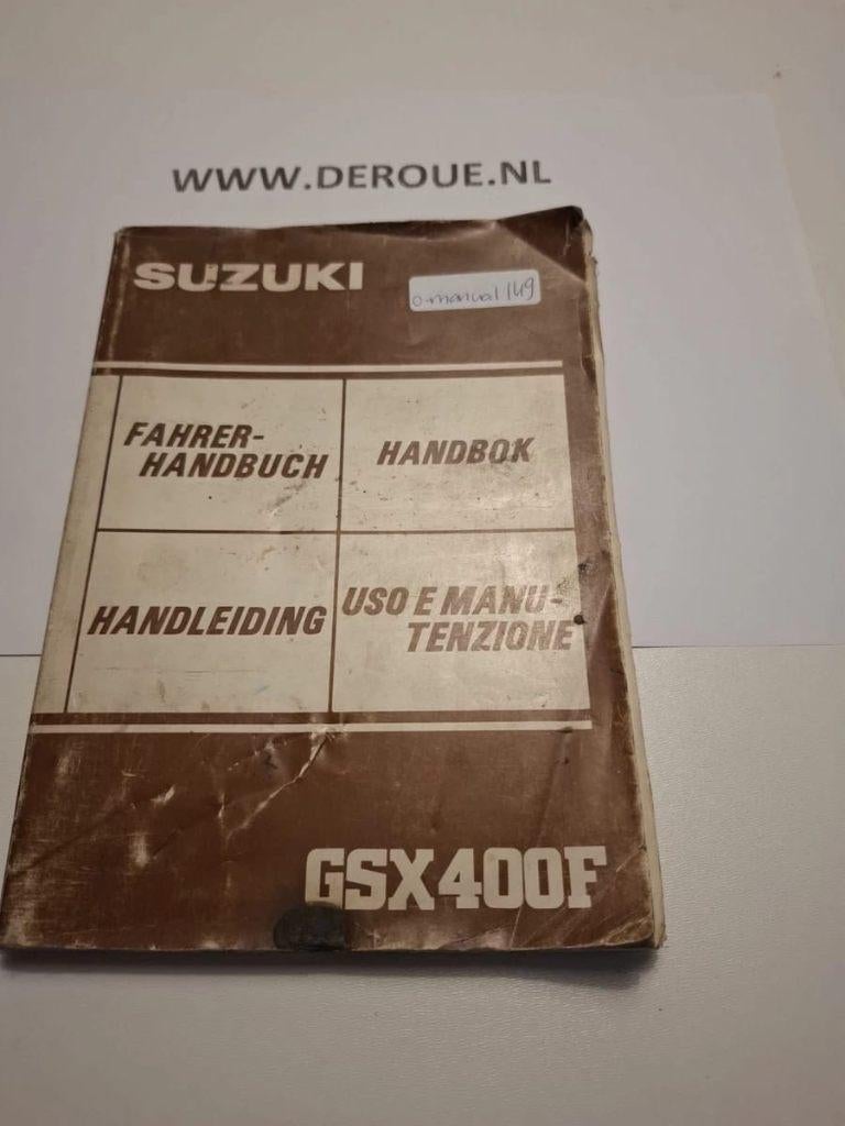 149 0WNERS MANUAL SUZUKI GSX400F 1982 USED, Ophalen of Verzenden, Suzuki
