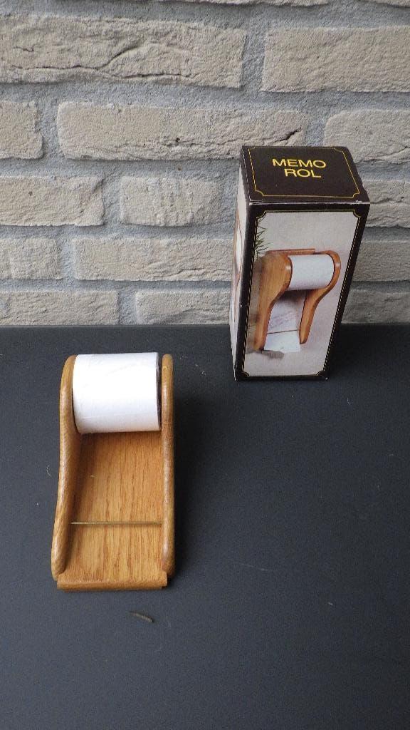mooie retro notitie houder van hout, Ophalen of Verzenden, Huis en Inrichting