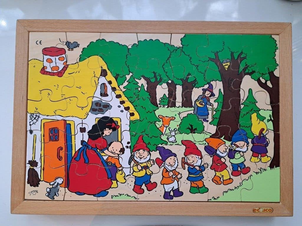 educo puzzel sprookje, Kinderen en Baby's, Speelgoed | Kinderpuzzels, Gebruikt, 10 tot 50 stukjes, Ophalen of Verzenden, Van hout