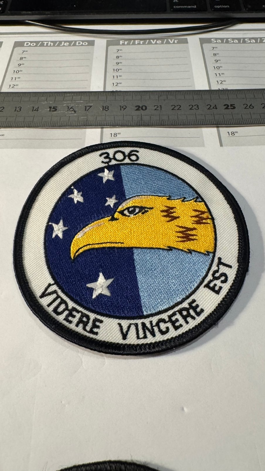 Patch luchtmacht klu 306 squadron f-16 periode, Verzamelen, Ophalen of Verzenden, Luchtmacht, Nederland, Embleem of Badge