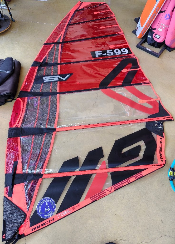 Severne mach 9 7.5, Watersport en Boten, Gebruikt, Met draagtas, Minder dan 250 cm, 6.5 m² tot 8 m²
