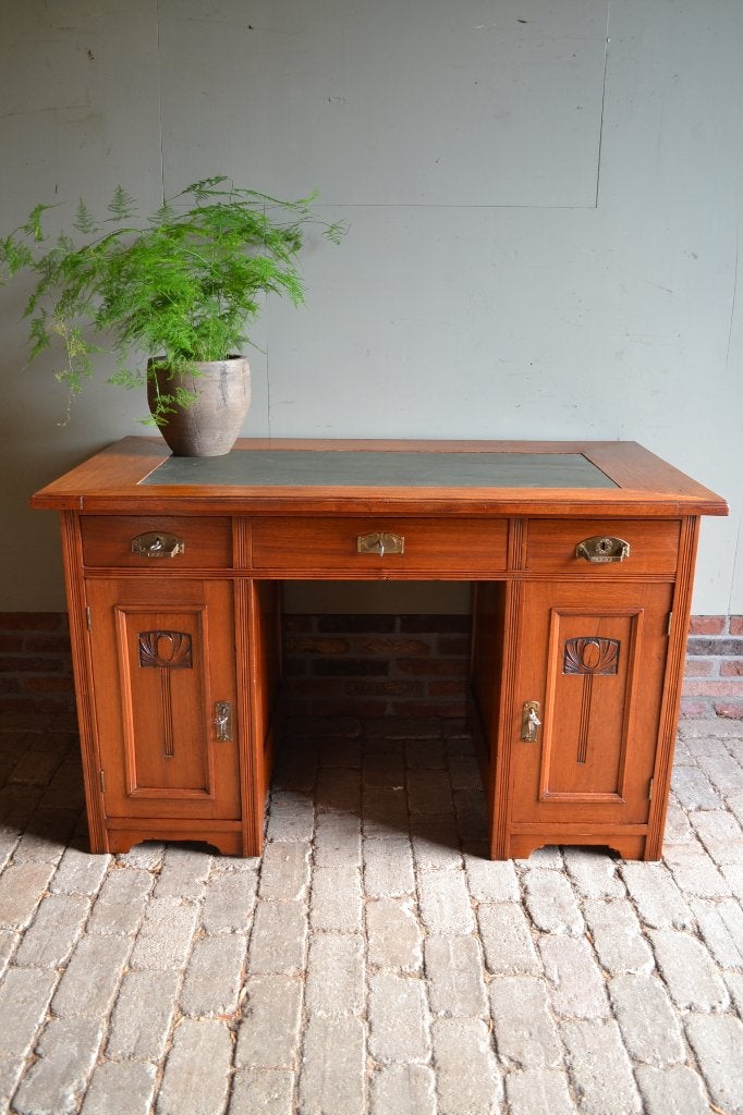 Prachtig antiek eiken houten Art Deco bureau, schrijftafel, Verzenden