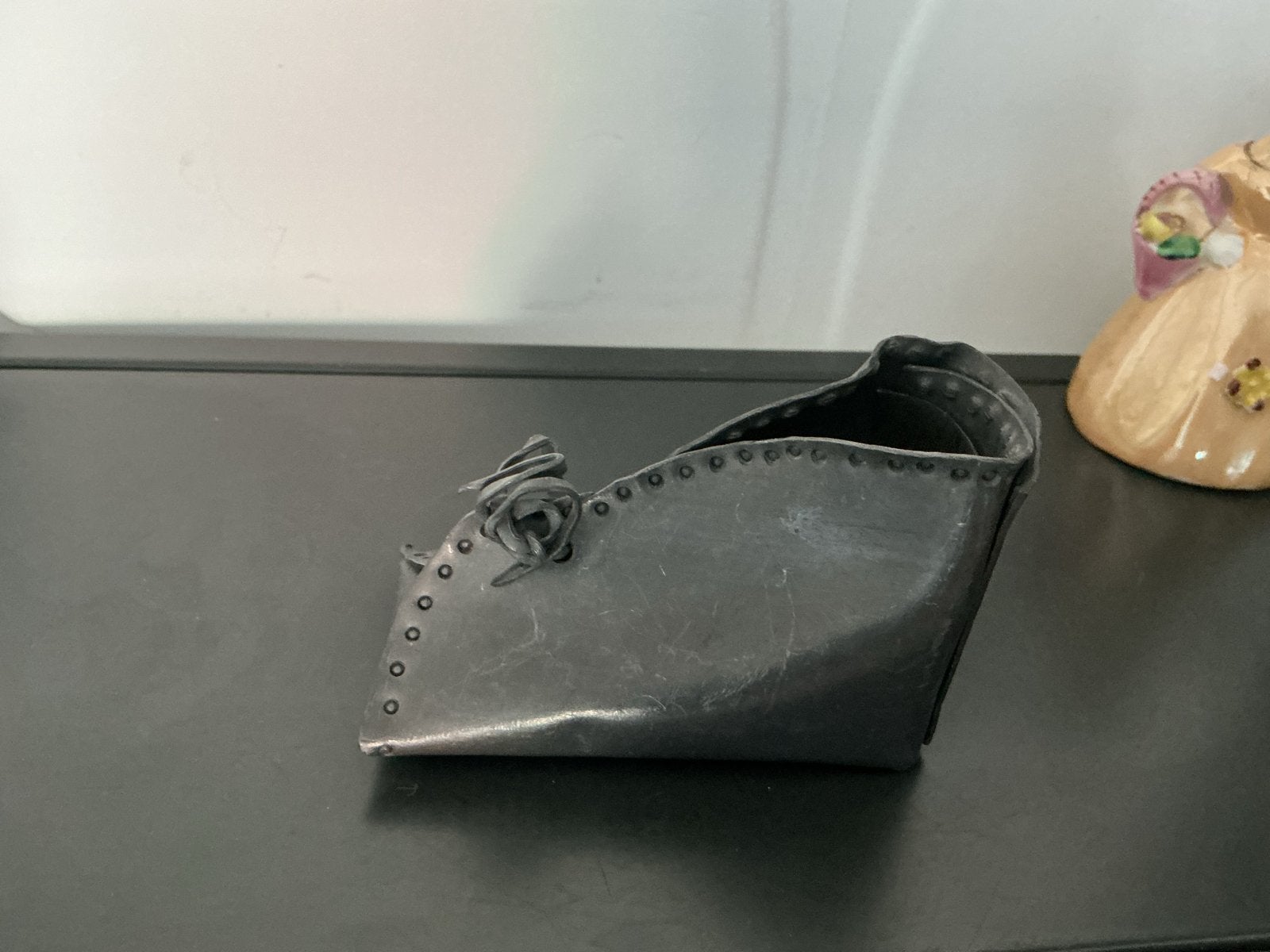 Unieke vintage tinnen schoen miniatuur, Ophalen of Verzenden