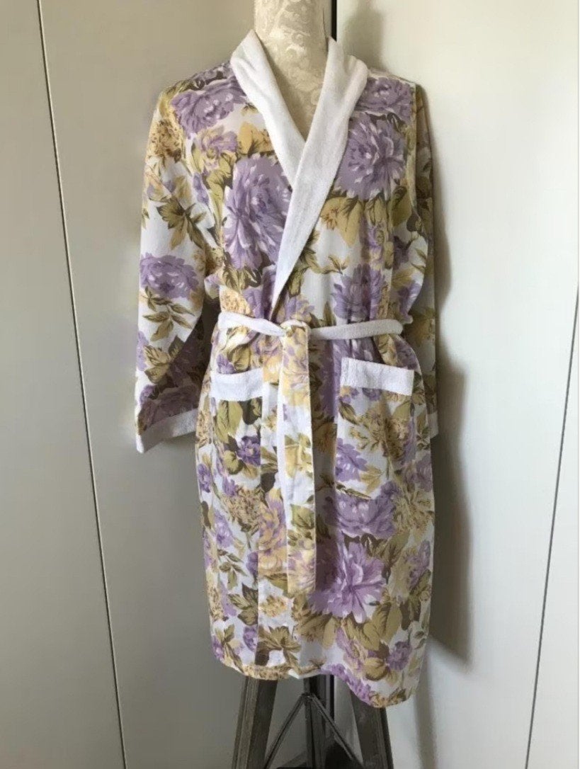 Dunne Ochtendjas met Badstofkraag, Kleding | Dames, Ophalen of Verzenden, Zo goed als nieuw