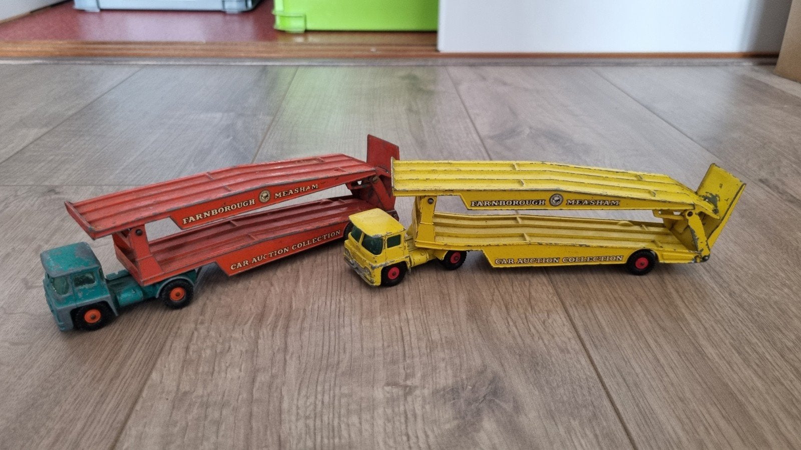 Vintage Matchbox Car Transporters - Farnborough Measham, Ophalen of Verzenden, Gebruikt, Bus of Vrachtwagen