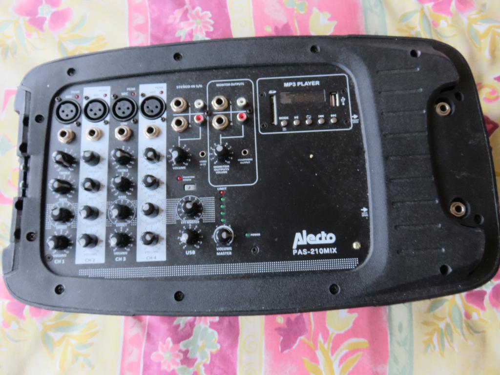 Alecto PAS-210MIX PA-systeem met MP3-speler, Muziek en Instrumenten, Ophalen, Gebruikt, Minder dan 500 watt, P.A.