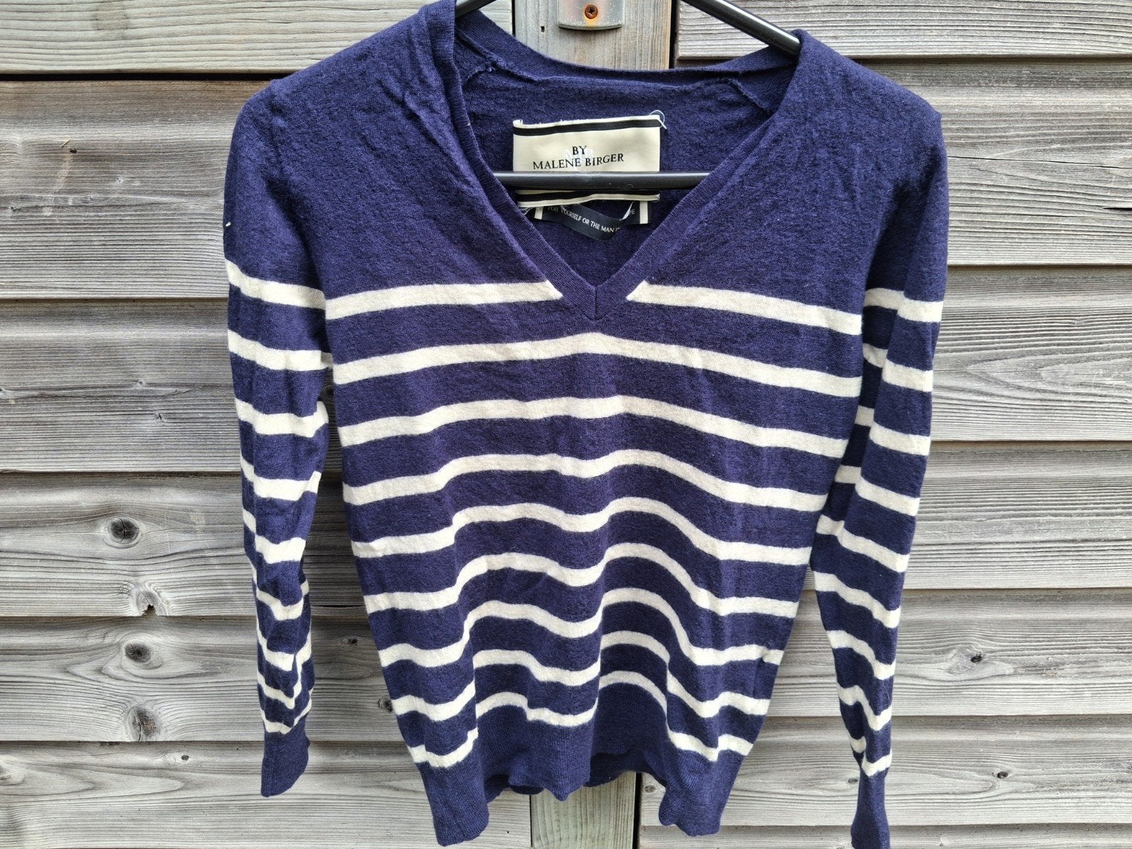 By Malene Birger gestreepte trui - 100% wol, Maat 38/40 (M), Blauw, Ophalen of Verzenden, Zo goed als nieuw