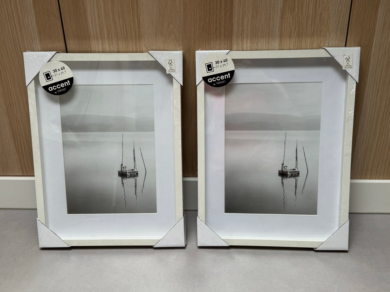 2x Accent by Nielsen Aura fotolijst wit 30x40 cm, 40 cm, Nieuw, Ophalen of Verzenden, Met glas