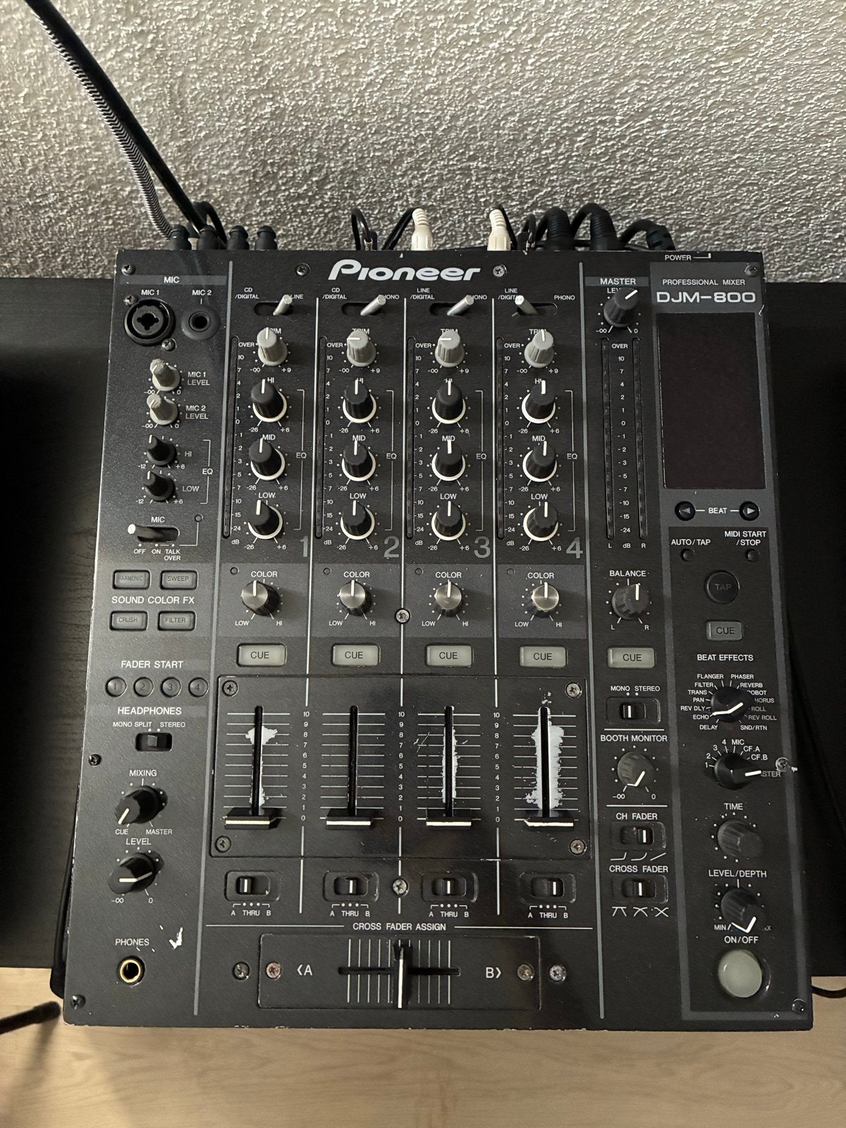 Pioneer DJM-800 Professionele DJ Mixer, Ophalen of Verzenden, Gebruikt, Minder dan 5 kanalen, Microfooningang