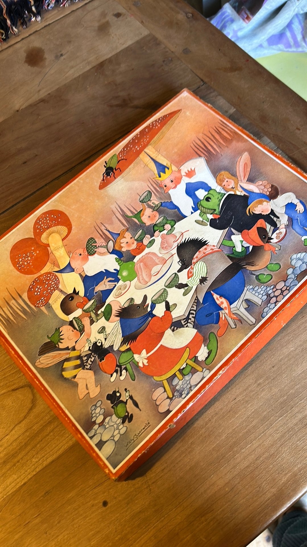 Prachtige oude puzzel kaboutertjes Willy Schemerlé, Ophalen of Verzenden, Gebruikt