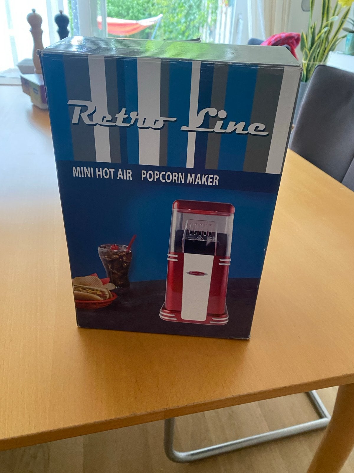 Retro Line Mini Hot Air Popcorn Maker - Nieuw in doos, Ophalen of Verzenden, Nieuw