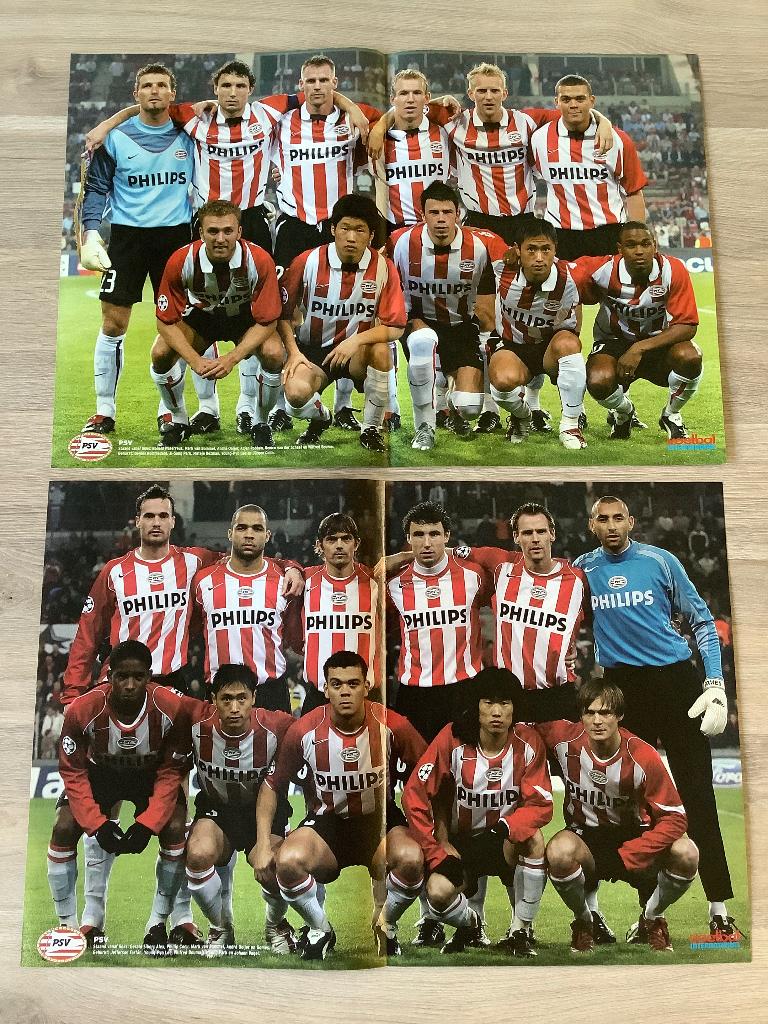 Posters PSV Eindhoven Jaren 2000, Verzamelen, Sportartikelen en Voetbal, Ophalen of Verzenden, Zo goed als nieuw, PSV, Poster, Plaatje of Sticker