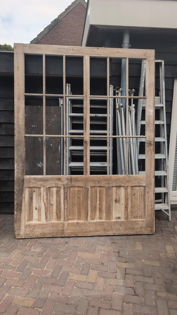Houten antieke schuifdeur, Doe-het-zelf en Verbouw, Ophalen, Gebruikt, Buitendeur, Schuifdeur